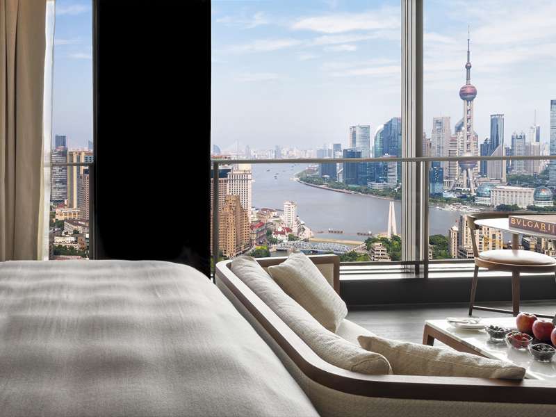 The rooms at The Bvlgari Hotel Shanghai