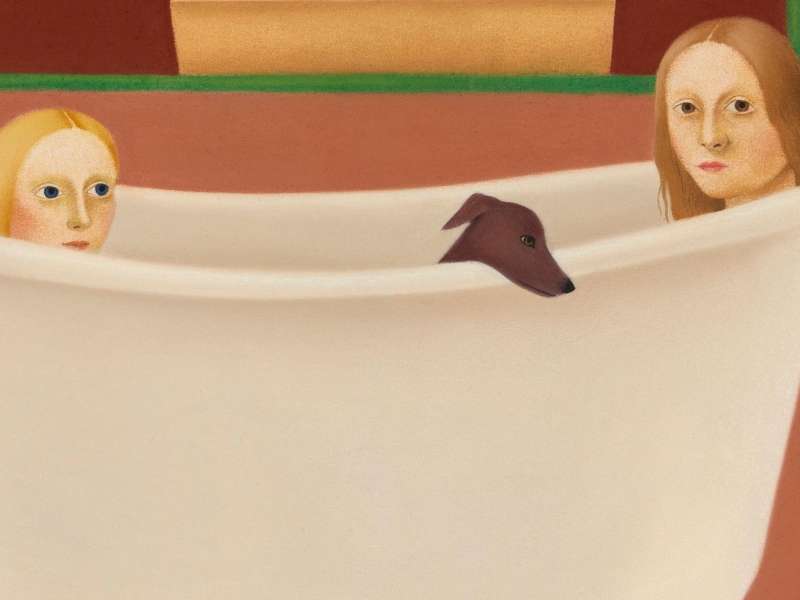 Sara Anstis, Bath, 2024, Pastel on paper, 39.5 &times; 32 cm | Courtesy Perrotin
