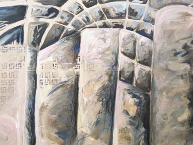 Shama Al Hamed, I Jump to Love My Guiding Light, 2024, Acrylics and Oil Pastels On Canvas, 308.5 &times; 212 cm | &copy; Shama Al Hamed | &copy; Courtesy Aisha Alabbar Gallery