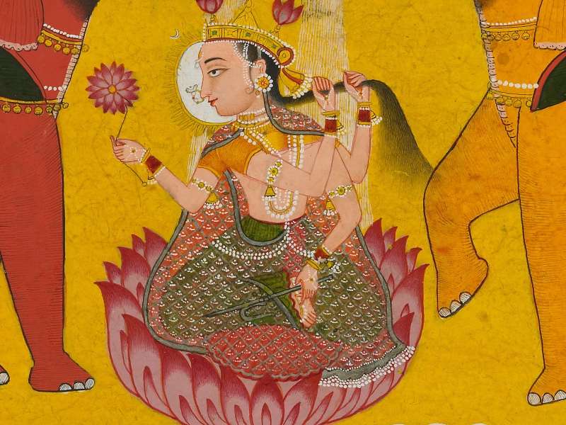 Gaja-Lakshmi ("Elephant Lakshmi") Goddess of Good Fortune, About 1780 | &copy; The Trustees of the British Museum