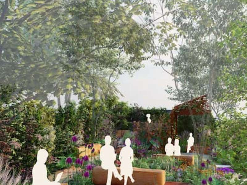 Ann Marie Powell, The Octavia Hill Garden di Blue Diamond con The National Trust, RHS Chelsera Garden | Courtesy RHS Chelsea Flower Show