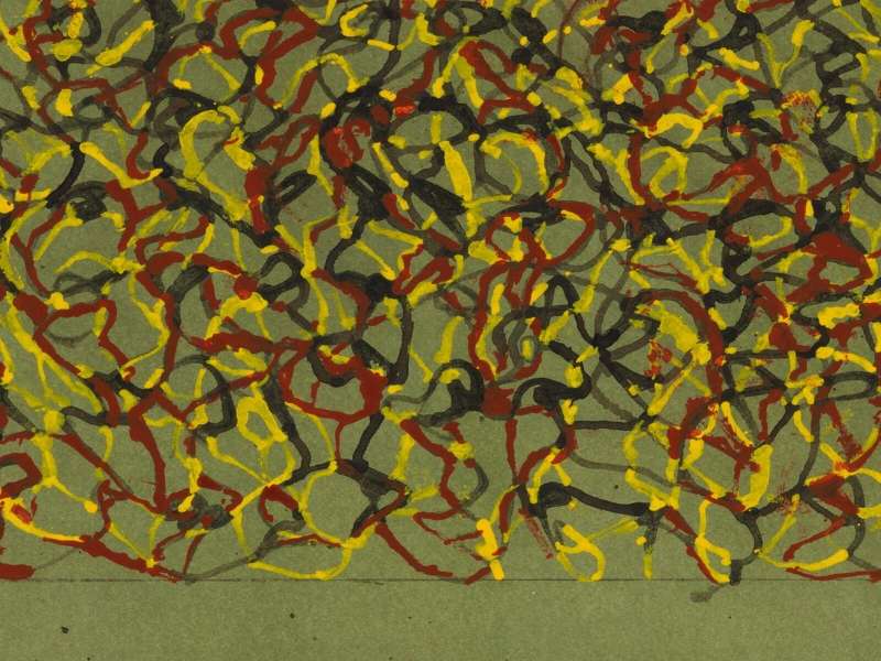Brice Marden, Untitled, 2015-2016, Kremer inks on paper, 56.8 &times; 76.2 cm | &copy; 2025 Estate of Brice Marden/Artists Rights Society (ARS), New York | Photo: Maris Hutchinson