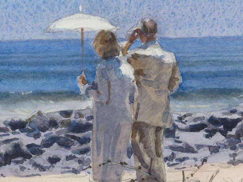 Richard Foster, Their Royal Highnesses on North Seymour Island, 2009 | Courtesy &copy; Royal Collection Trust