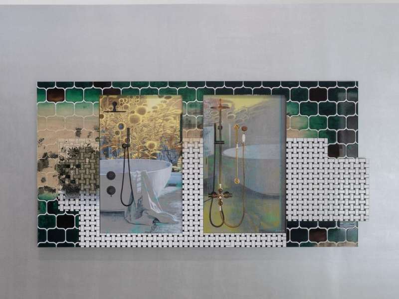 Wan Chaoqian, Clean #10, 2025, Mixed media on wooden panel and linen, 120 &times; 240 cm | &copy; Wan Chaoqian | Courtesy Magician Space Beijing