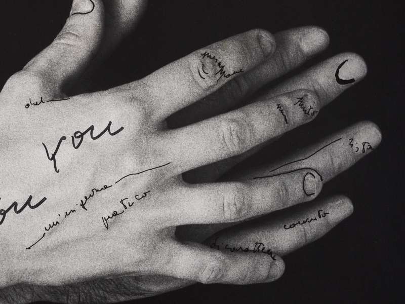 Ketty La Rocca, Le mie parole, e tu?, 1971, Photographic sequence, 1 of 4 elements | &copy; Archivio Ketty La Rocca of Michelangelo Vasta | Courtesy Estorick Collection, London