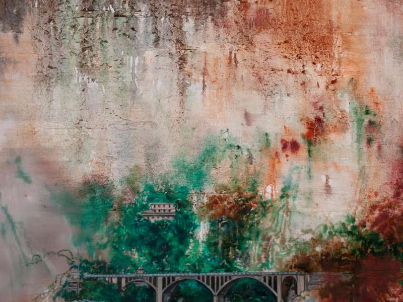 Zhang Xiaotao, The Empty Mountain, Oil on linen, 200 &times; 300 cm, 2023 | Courtesy Palazzo Merulana