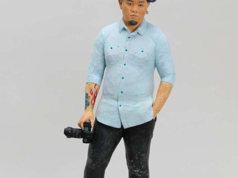 Tomoaki Suzuki, Nanami, 2024, Wood, acrylic paint, metal, 51 &times; 22 &times; 10 cm | Courtesy &copy; Tomoaki Suzuki | Photo: Kei Miyajima