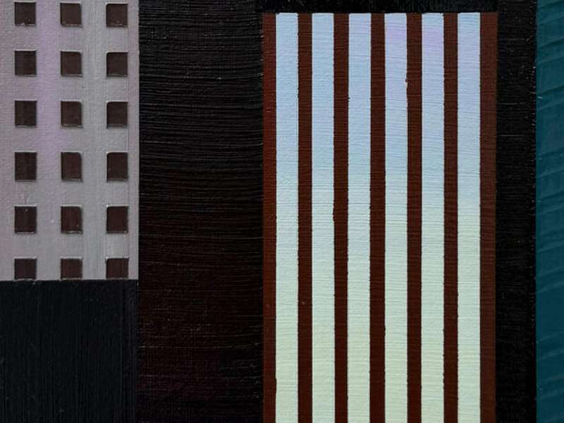 Shi Xioabo, Urban Skin, 2022, Oil on canvas | Courtesy Pearl Lam Gallery