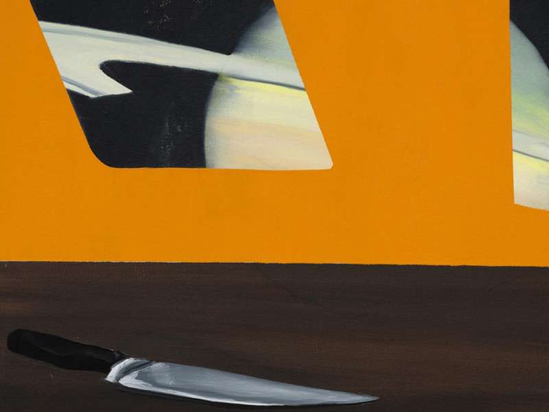 Dexter Dalwood, 2059 (knife), 2021, Oil on canvas, 60 &times; 72 cm | &copy; Dexter Dalwood | Courtesy Lisson Gallery