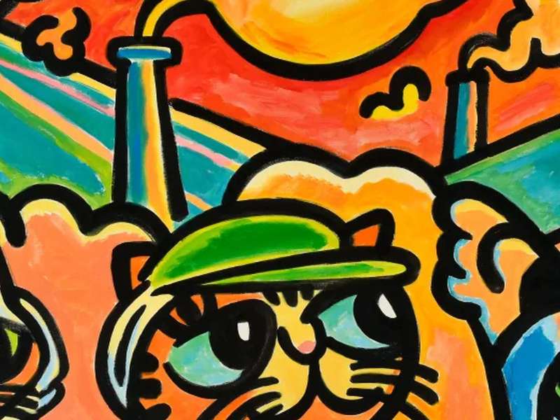 Nobuaki Takekawa, About Living Like a Cat, 2025, Acrylic on canvas, 194 &times; 259 cm | Courtesy Ota Fine Arts Shanghai