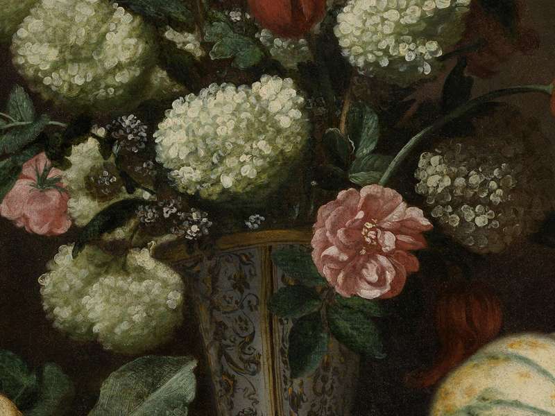 Bernardo Strozzi known as Il Cappuccino, Still Life of Flowers and Fruit, 1635-1640, Oil on canvas, 81 &times; 110, Private Collection