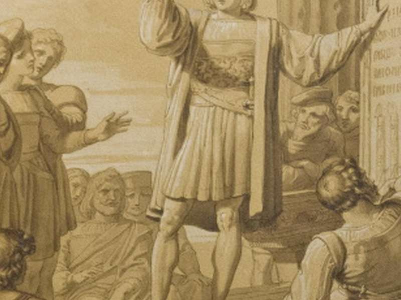 Pelagio Palagi, Cola di Rienzo Explaining Ancient Epigraphs to the Romans, 1829 | &copy; Galleria Carlo Virgilio