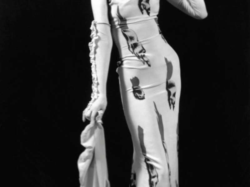 The Tears Dress, evening ensemble of dress and veil, designed by Elsa Schiaparelli and Salvador Dali, 1938, Paris, France.