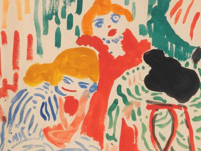 Andr&eacute; Derain, Les Filles, 1905-1906, Watercolour, India ink and graphite on paper, 42.5 &times; 53.5 cm, AM 1994 - 80, Center Pompidou, Paris | Photo: &copy; Center Pompidou, MNAM-CCI/Philippe Migeat/ Dist. GrandPalaisRmn