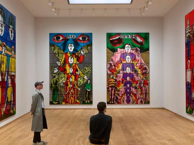 Gilbert & George, Death Hope Life Fear, The Gilbert & George Centre, 2025 | Courtesy &copy; Gilbert & George | Photo: Prudence Coming Associates
