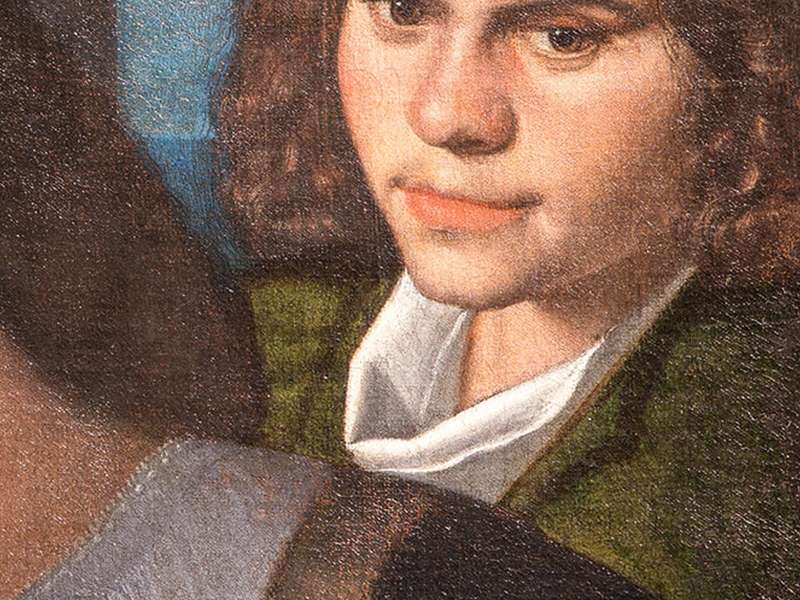 Giorgione, Double Portrait, Circa 1502, Oil on canvas, National Museum of Palazzo Venezia, Rome | Photo: Alberto Novelli and Alessio Panunzi