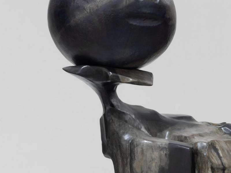 Han Dong, Elegy of the Ice Age No. 12 (Black Sun), 2022, Coloring bronze, 100 &times; 144 &times; 77 cm