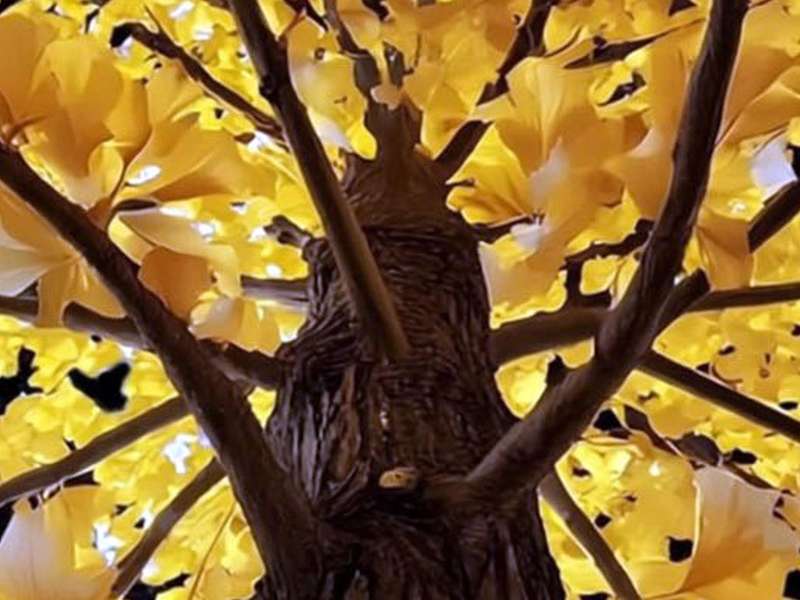 Debora Hirsch, Vanishing Trees, Ledwall, Palazzo Citterio, Milan