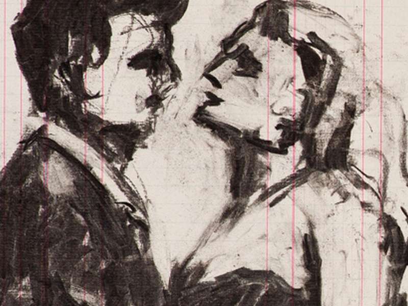 William Kentridge, Drawing for Triumphs and Laments (Bersagliere; La Dolce Vita), 2014 | Courtesy William Kentridge Studio and Galleria Lia Rumma Milano / Napoli