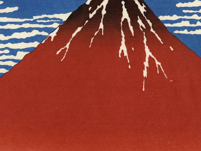 Katsushika Hokusai, South Wind, Clear Sky (Gaifū kaisei), Also known as Red Fuji, From the series Thirty-six Views of Mount Fuj, 1830-1833 | Courtesy &copy;&nbsp;The National Museum o