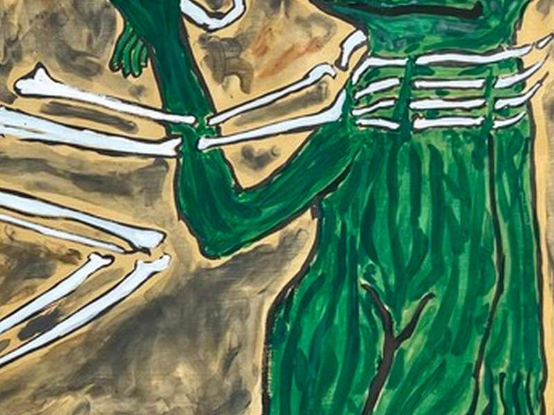 Fu Baoyi, Resurrection, 2025, Water-based, pigment and ink on board, 60 &times; 80 cm | &copy; Fu Baoyi | Courtesy ShanghART M50