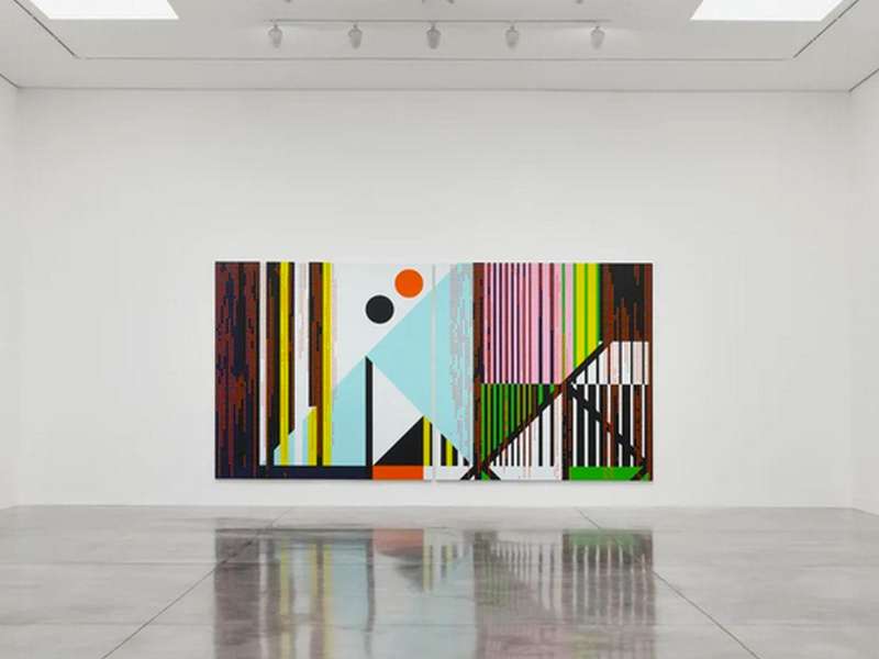 Sarah Morris. Snow Leopards and Skyscrapers | Courtesy White Cube Mason&rsquo;s Yard