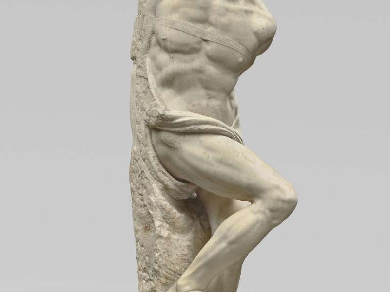 Michelangelo Buonarroti, Rebel Slave, 1513-1515 | Courtesy &copy; Mus&eacute;e du Louvre, Paris - Grand Palais Rmn | Photo: Herve Lewandowski