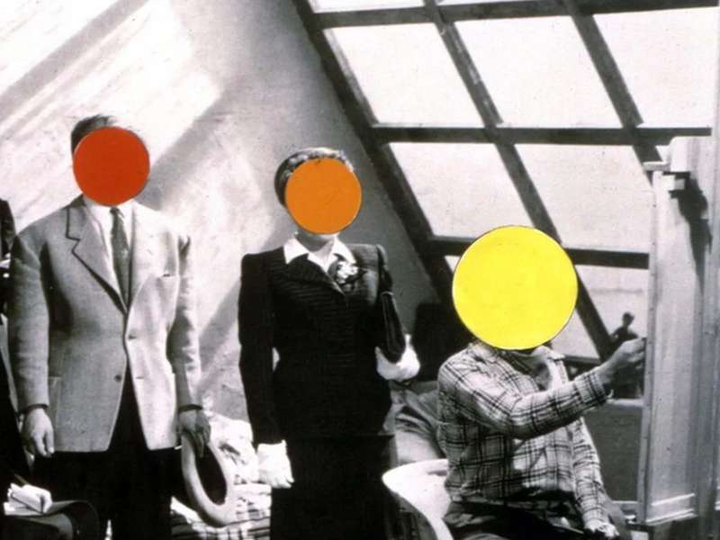 John Baldessari, The Studio, 1987, Black-and-white photograph with vinyl paint, 121.9 &times; 160 cm | &copy; 1987 -2025 John Baldessari Family Foundation | Courtesy Estate of John Baldessari / Sprüth Magers / Private Collection