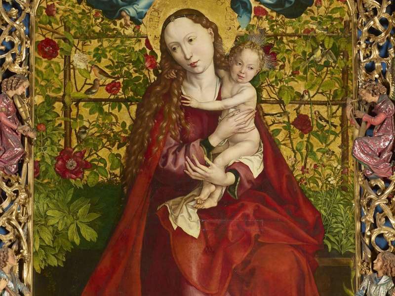 Martin Schongauer, The Virgin in the Rose Bush, 1473, Dominican Church, Colmar | Courtesy &copy; Grand Est Region, Parish Council of the Collegiate Church of Saint-Martin in Colmar