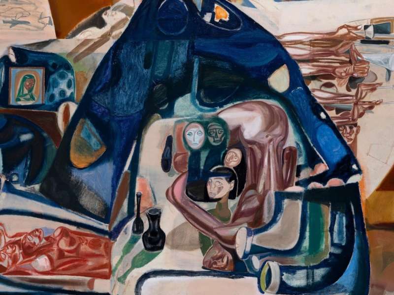 Tesfaye Urgessa, The Dormant Dream, 2025-2026, Oil on canvas | Courtesy &copy; Tesfaye Urgessa / Saatchi Yates, London