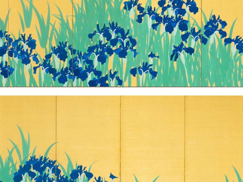 Konoshima Okoku, Irises, Taishō Era, 1917 | Courtesy &copy; Estate Konoshima Okoku, Sen-Oku Hakukokan Museum, Tokyo
