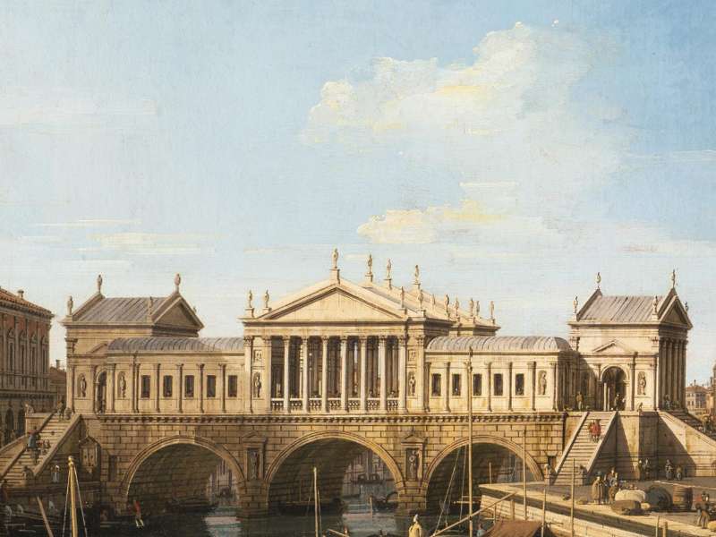 Giovanni Antonio Canal, The Rialto Bridge Project edited by Andrea Palladio, 18th century, Oil on canvas, Civic Museums of Bassano