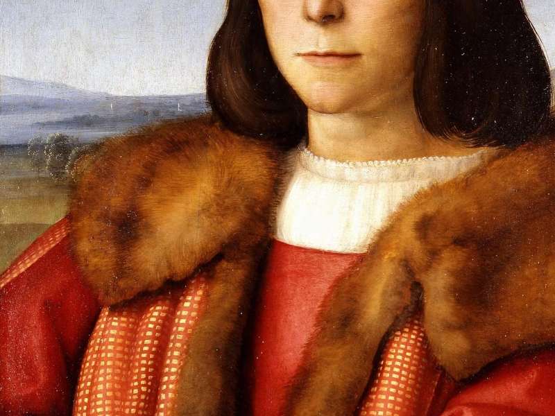 Raffaello Sanzio, Portrait of a Young Man with an Apple, Circa 1504, Palazzo Pitti, Florence