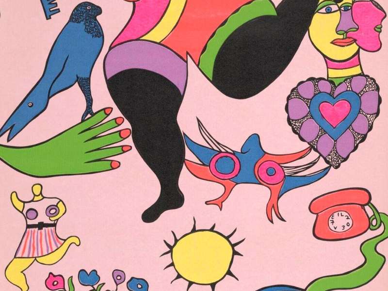 Nikki de St Phalle, Nana, Screenprinted wallpaper for XARTWALLS, Produced by Marburger Tapenfabrik, 1971, Germany | Courtesy &copy; Victoria & Albert Museum, London