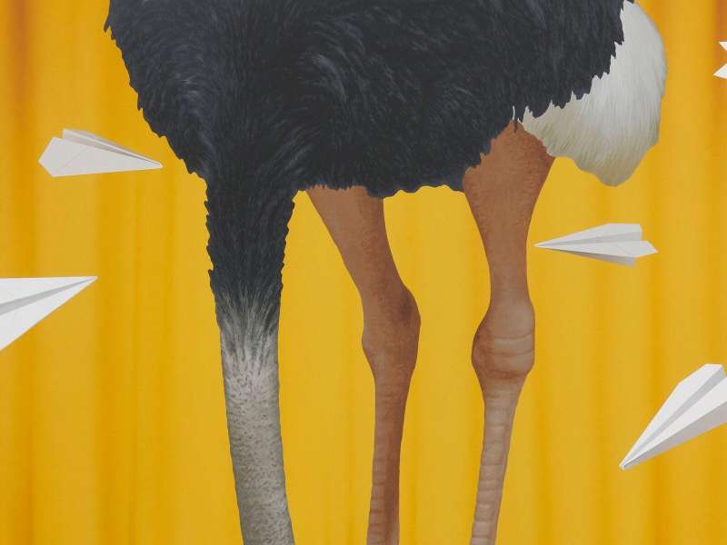 Oli Epp, Sticks and stones, 2026, Acrylic and oil on canvas, 200 &times; 180 cm | Courtesy Oli Epp / Perrotin | Photo: Mengqi BAO