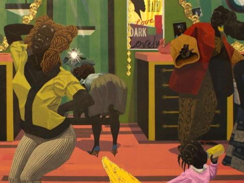 Kerry James Marshall, School of Beauty, School of Culture, 2012, Birmingham Museum of Art, Alabama | Courtesy &copy; Kerry James Marshall and Jack Shainman Gallery, New York | Photo: M. Sean Pathasema