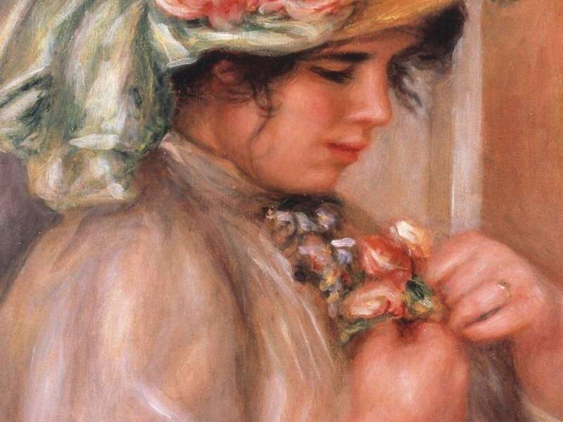 Pierre-Auguste Renoir, Young Girl in a Hat, 1900 | Courtesy Kumamoto Prefectural Museum of Art