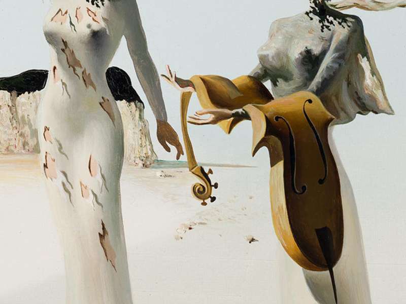 Salvador Dal&iacute;, Three young Surrealist women holding in their arms the skins of an orchestra, 1936, Oil on canvas, 53 &times; 65 cm | &copy; Salvador Dal&iacute;, Fundaci&oacute; Gala-Salvador Dal&iacute;, Figueres, Spain