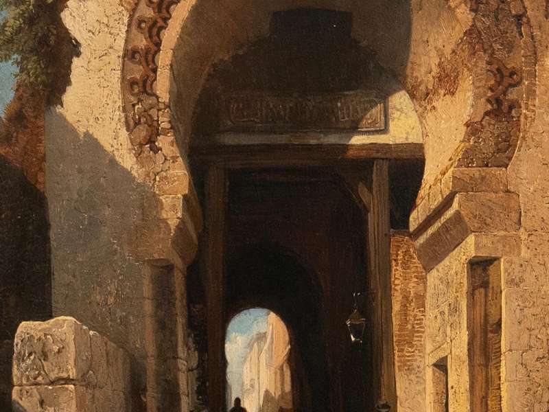 Francois Antoine Bossuet, Entrance to a Mosque, Granada | Courtesy Bassam Freiha Collection