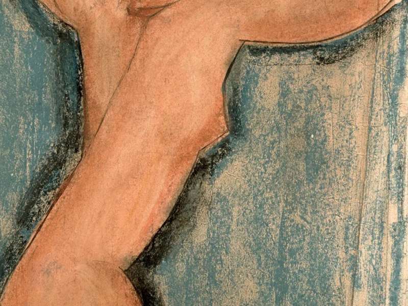 Amedeo Modigliani, Cariatide, About 1913-1914, Drawing (graphite, ink wash, pastel), Mus&eacute;e d&rsquo;Art Moderne de Paris