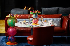 Bulgari Hotel London - Yinka Ilori x Bulgari Hotel London Afternoon Tea - Champagne - Sofa details