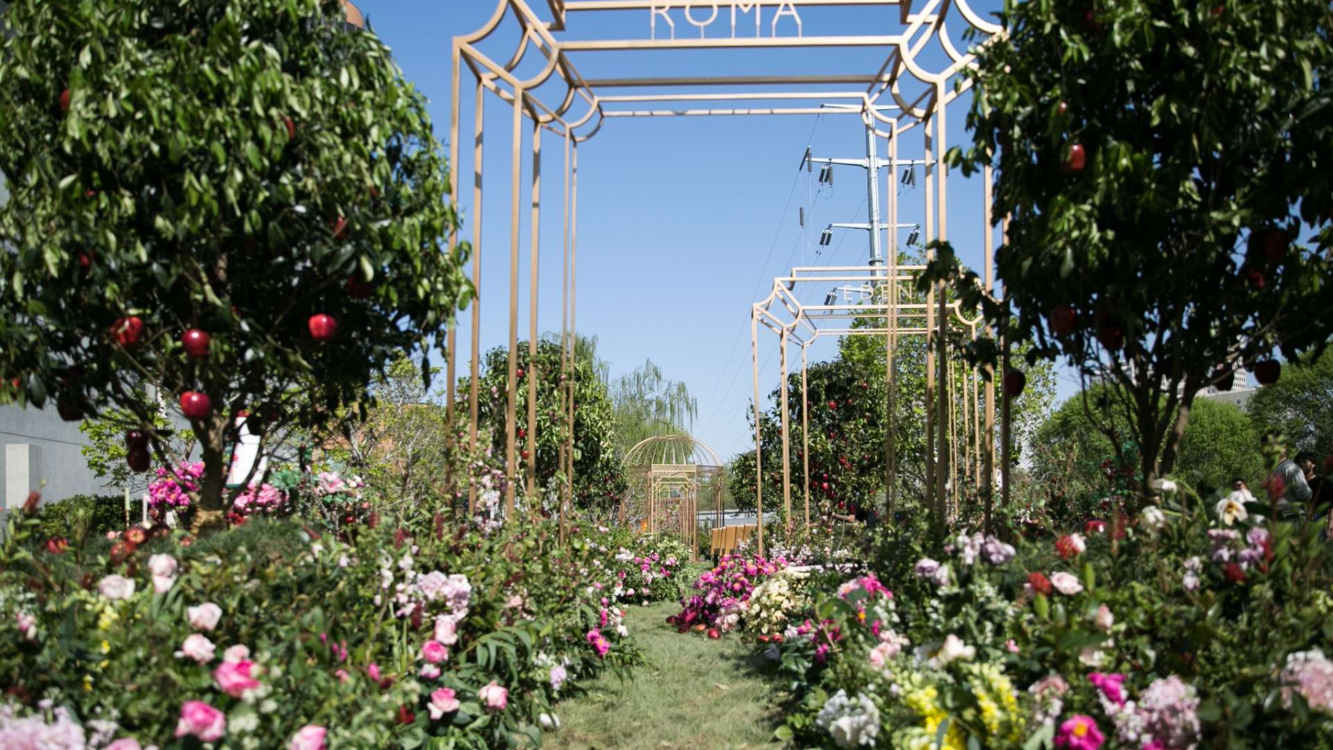 The Garden ready for a wedding at The Bvlgari Hotel Beijing