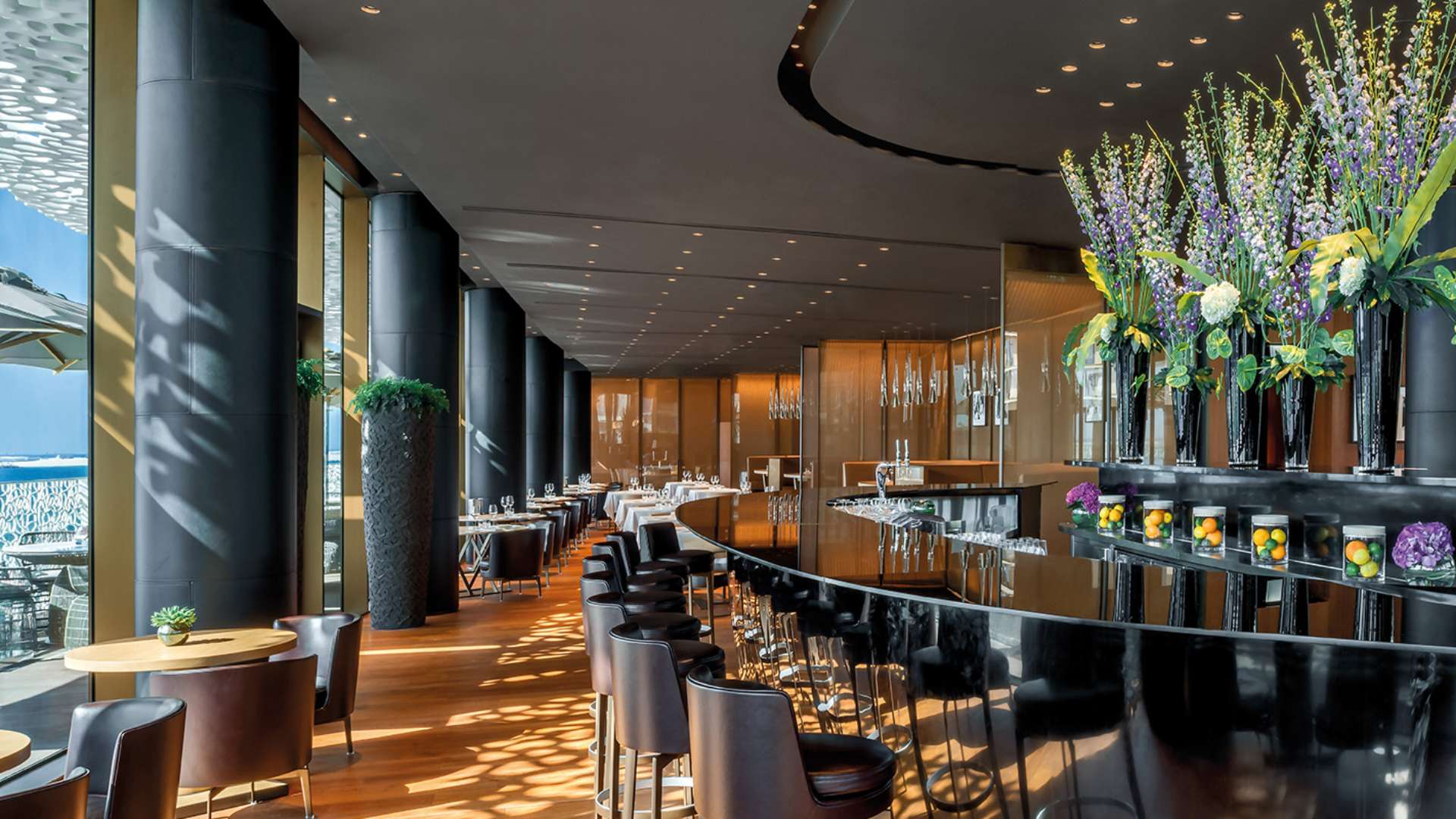 Taste Mediterranean spirit at the sleek and elegant, Bulgari Bar. Image credit: Bulgari Resort Dubai