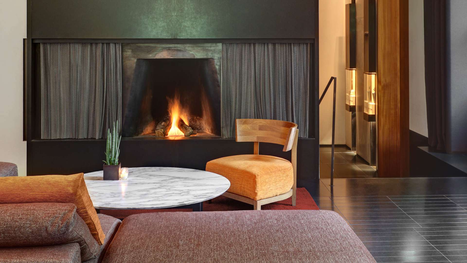 The lobby at Bulgari Hotel Milano