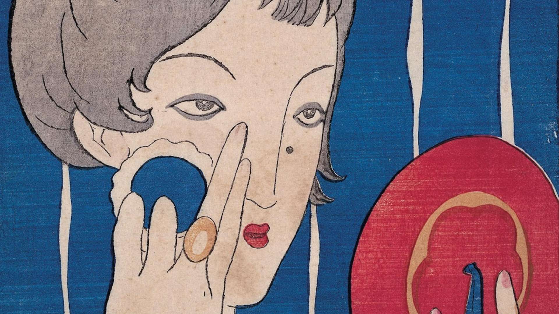 Yumeji Takehisa, Makeup in Autumn, Cover of the Magazine The Ladies&rsquo; Graphic Vol.1 No.6, 1924, Collection of Yumeji Art Museum