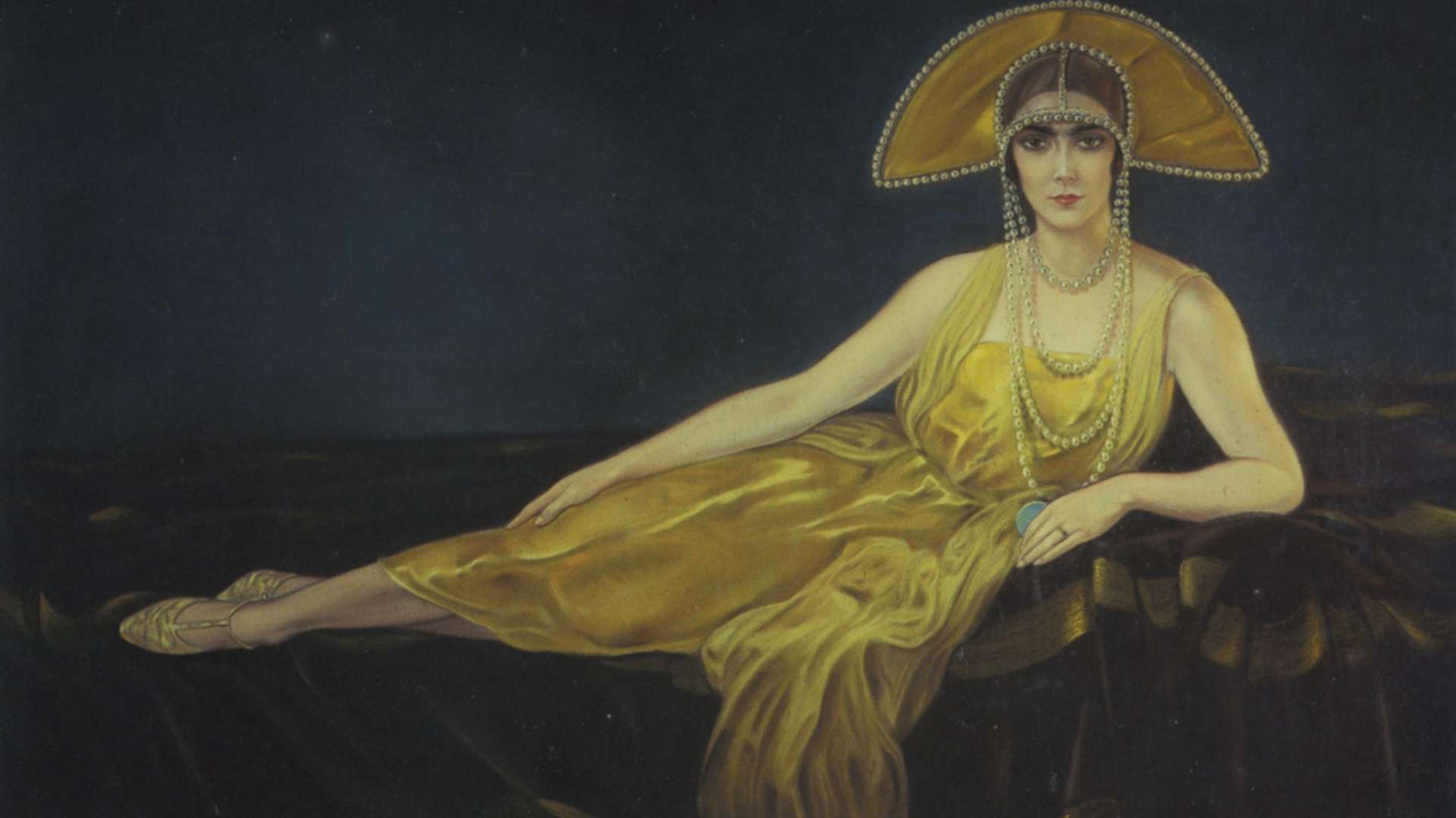 Alberto Martini, Portrait of Wally Toscanini, 1925, Pastel on paper, 204 &times; 131 cm, Private collection | Courtesy of Musei San Domenico, Forl&igrave;