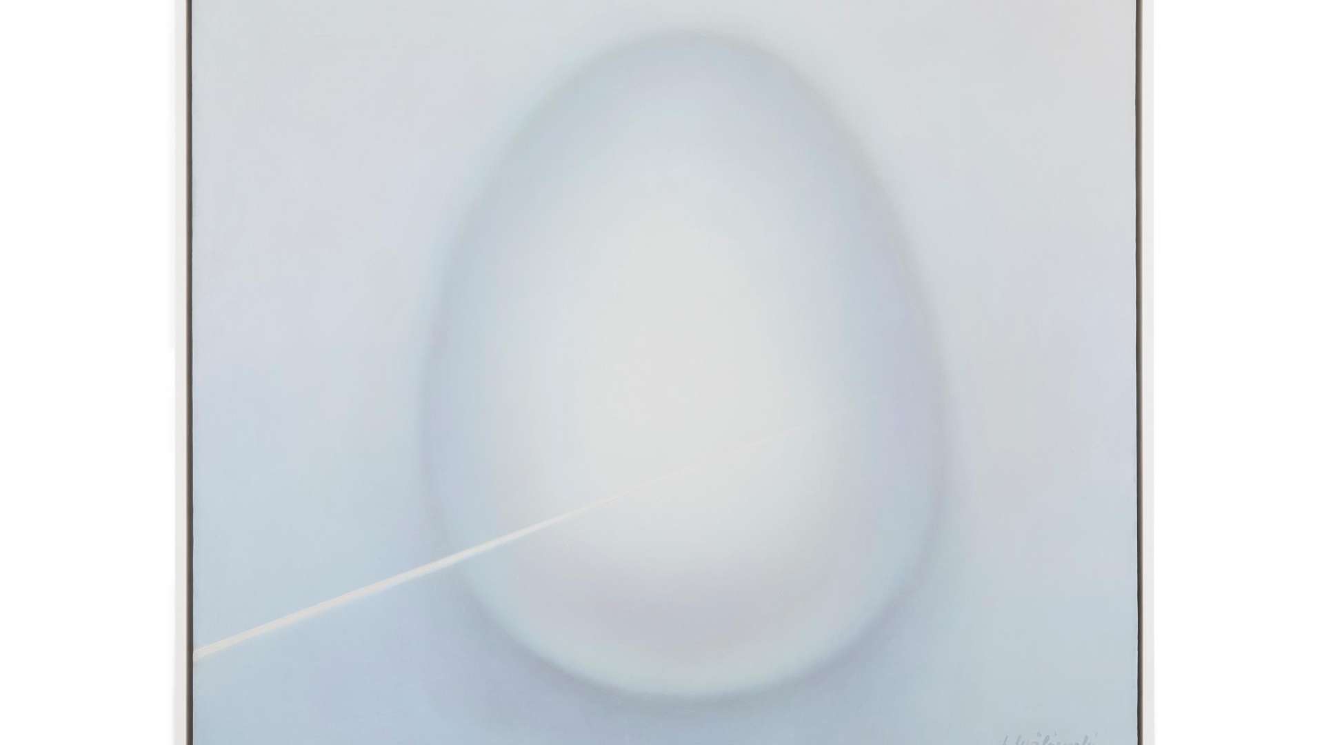 Fulvia Levi Bianchi (1927 - 2006), Laser, 1976, Oil on canvas, 55.6 &times; 46.5 cm | Courtesy Tommaso Calabro, Milan