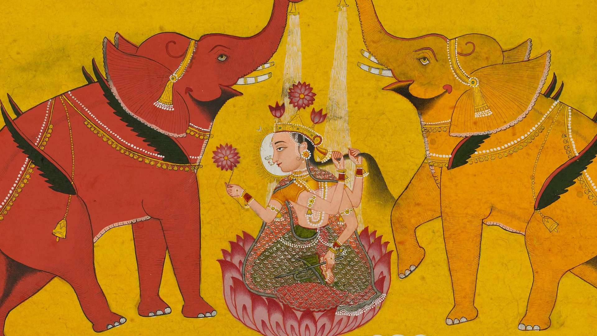 Gaja-Lakshmi ("Elephant Lakshmi") Goddess of Good Fortune, About 1780 | &copy; The Trustees of the British Museum