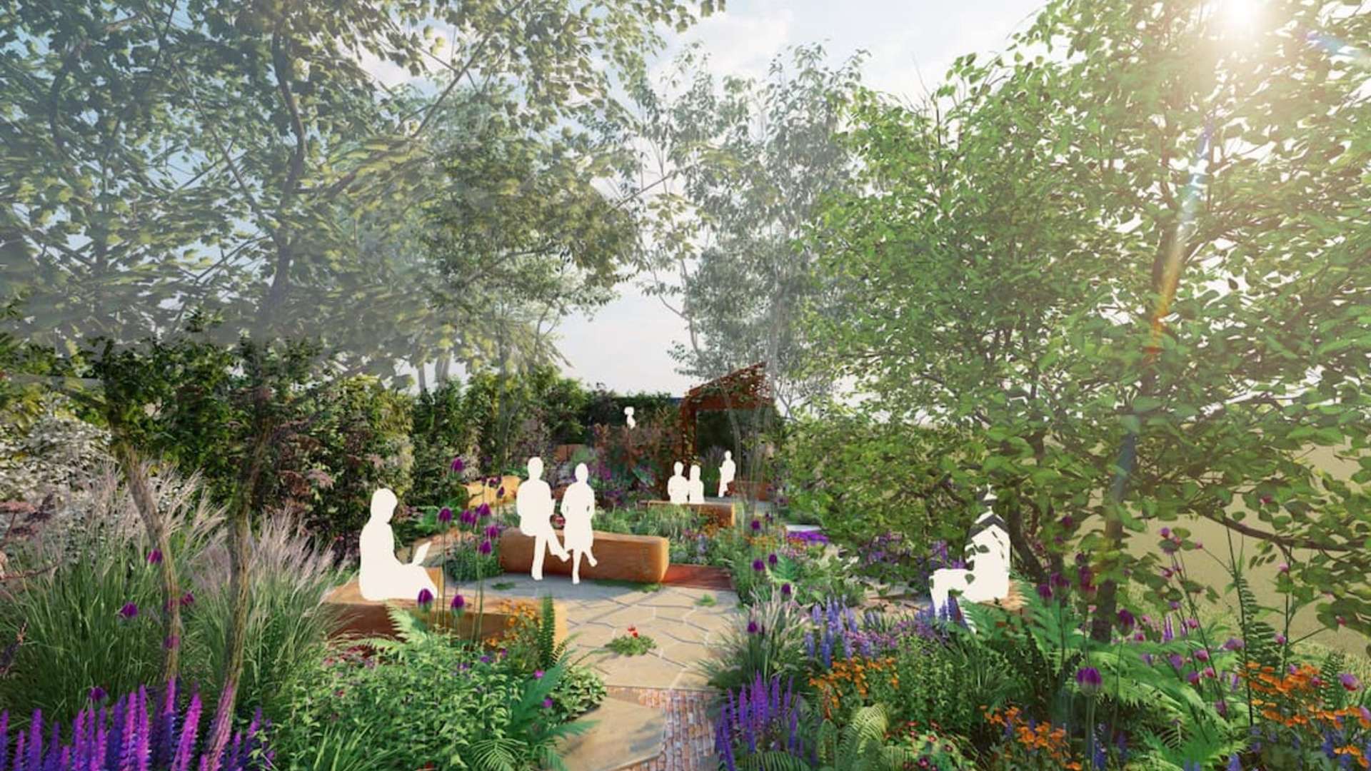 Ann Marie Powell, The Octavia Hill Garden di Blue Diamond con The National Trust, RHS Chelsera Garden | Courtesy RHS Chelsea Flower Show