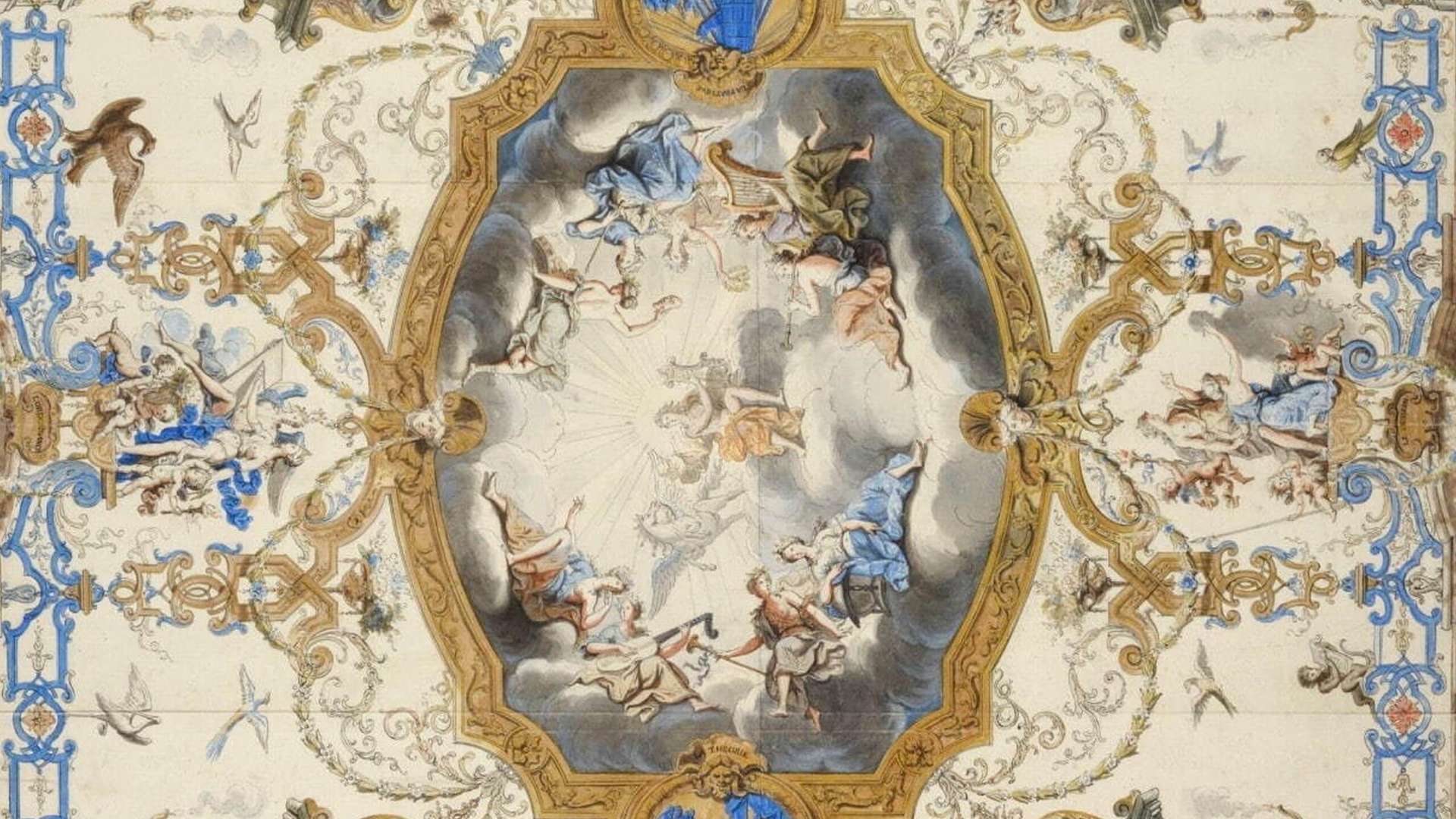 Ren&eacute; Chauveau, Design for the ceiling in the great hall of the Tessin House | Courtesy Ceclia Heisser / Nationalmuseum 2012